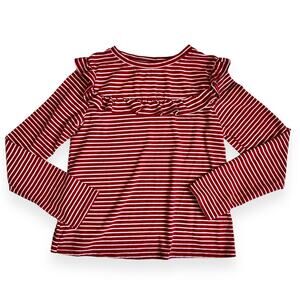 Copper Key Red Striped Long Sleeve Top